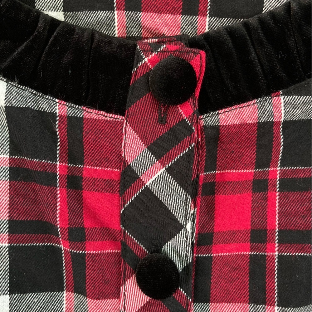 Lanz of Salzburg 100% Cotton Nightgown Dress Red Black Plaid Black Trim Size 1X - Picture 5 of 14